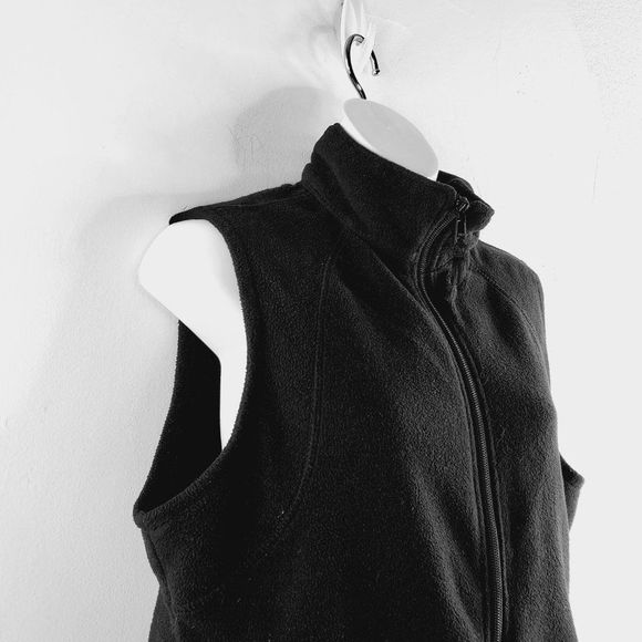 Columbia Womens Black Full Zip Sleeveless Collared Vest Sweater Size Medium - Picture 3 of 8